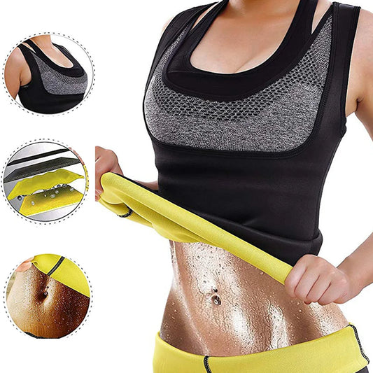 Women Training T-shirts Sauna Sports Tops Fitness Clothes Slimming Body Sculpting Vest Weight Loss Sportswear Workout Activewear