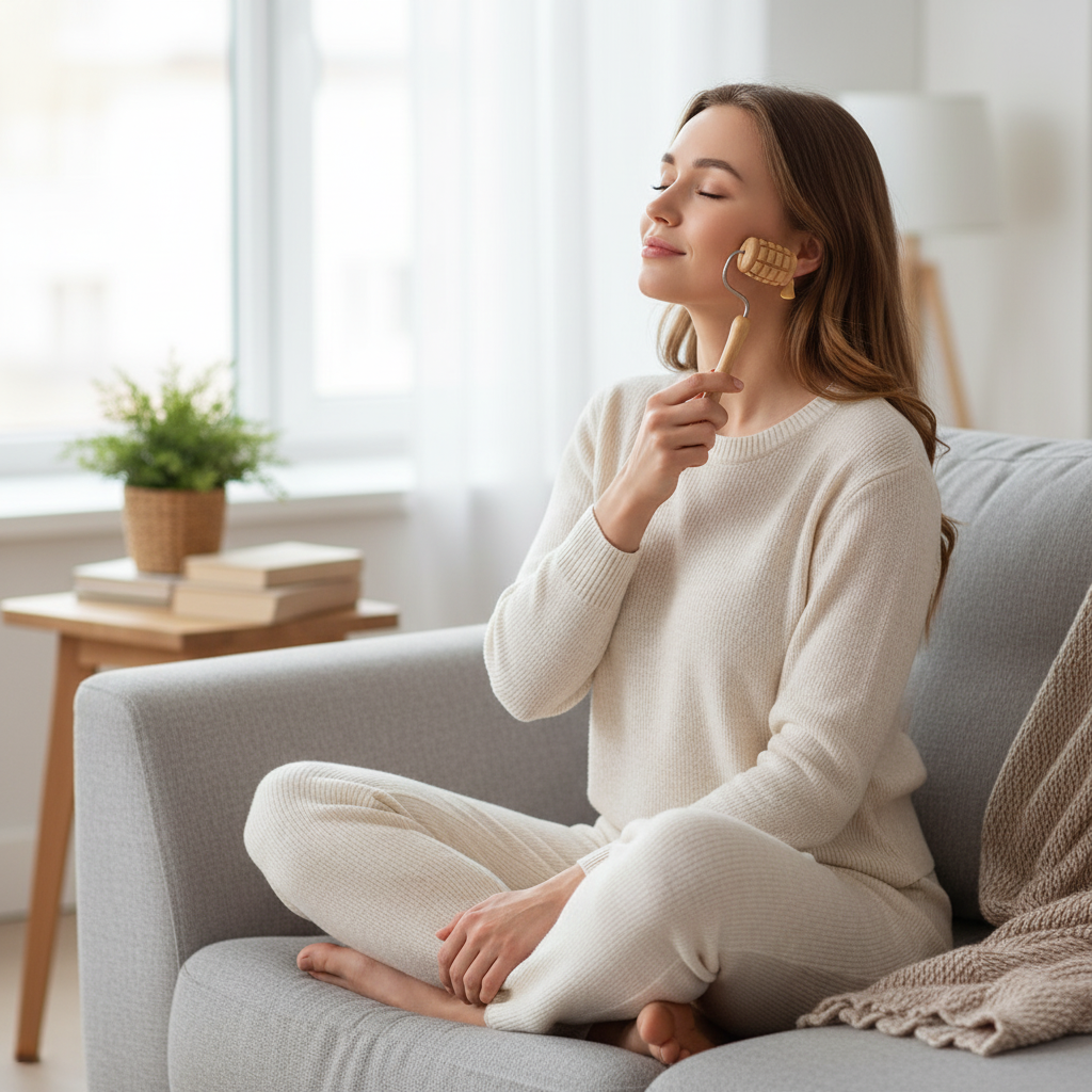 Facial Lifting Stick Wrinkle Remover Wooden Face Spa Massager Guasha Face Slimming Massage Roller Wood Therapy Gua Sha Массажер