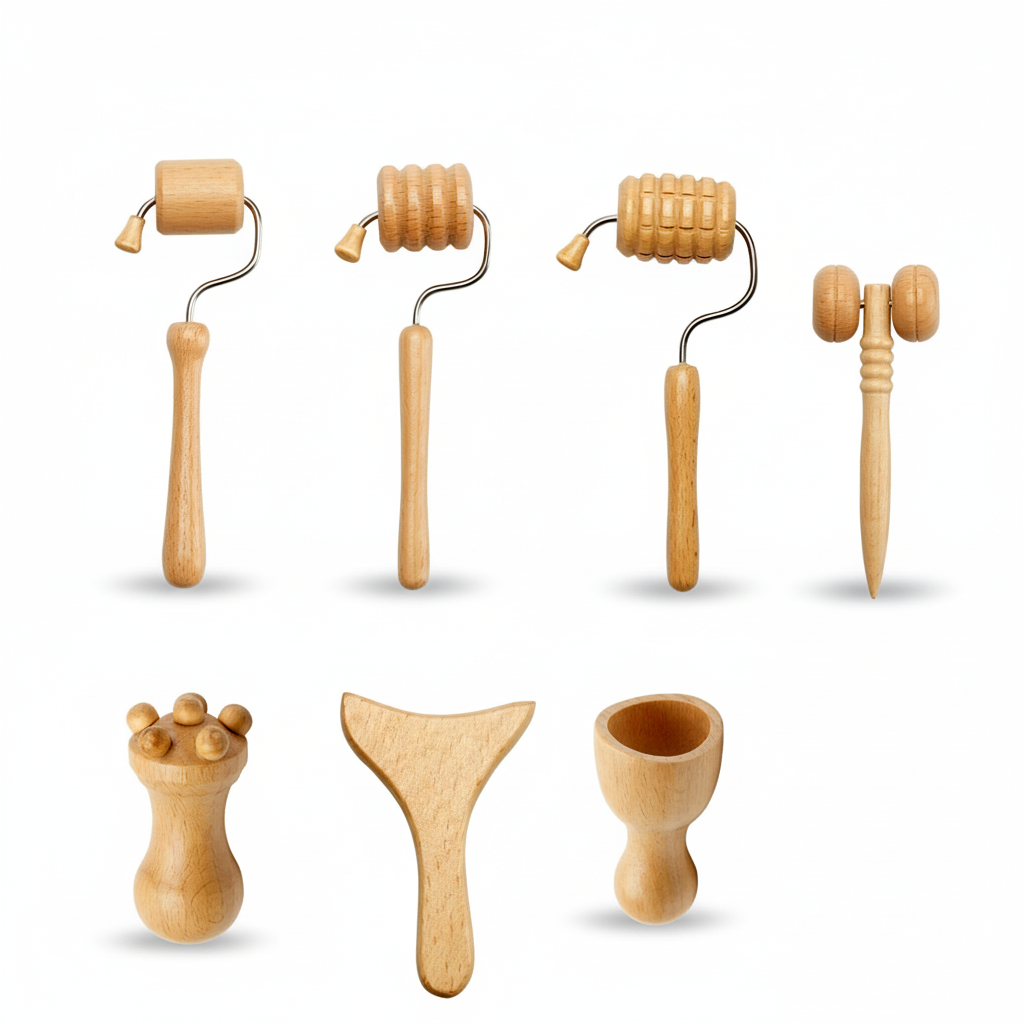 Facial Lifting Stick Wrinkle Remover Wooden Face Spa Massager Guasha Face Slimming Massage Roller Wood Therapy Gua Sha Массажер